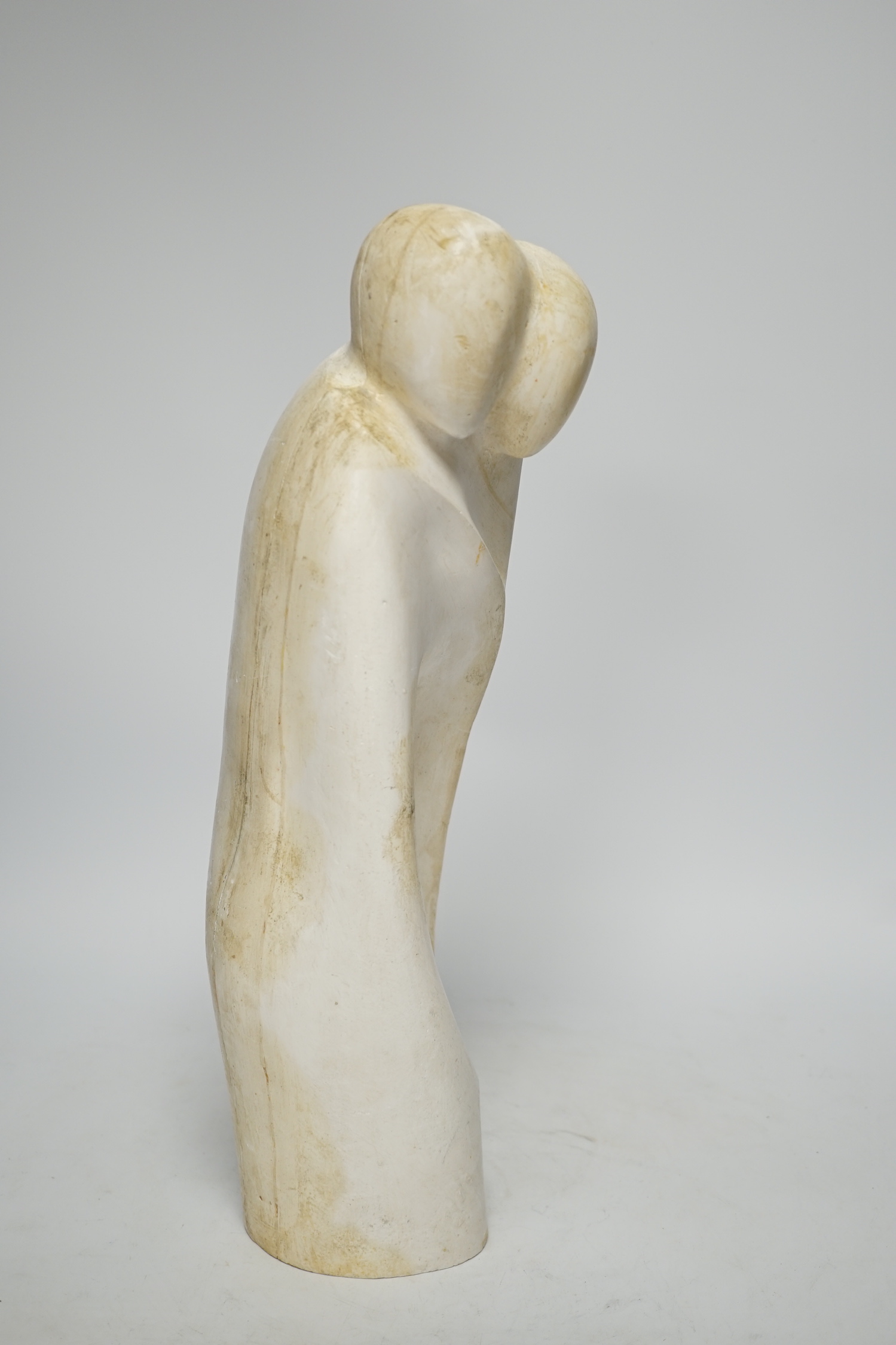 Sally Hersh (1936-2010), Standing figures plaster sculpture, 39cm